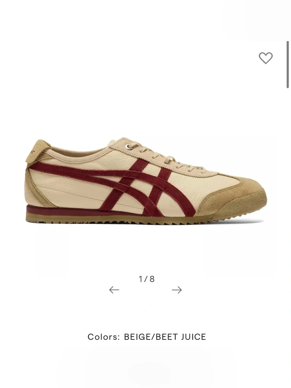 Onitsuka Tiger Mexico 66 SD Sneakers in Beige/Beet Juice